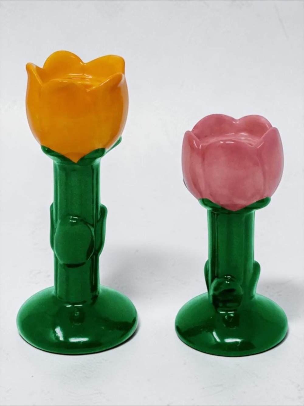 ban.do Tulip Candlestick Holders Pair Flower Candle Holders NWT NIB Decor